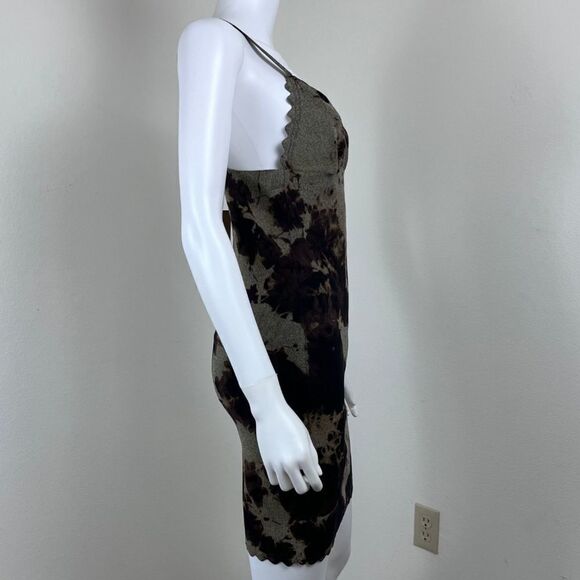 Miss Love Size M Green Tie Dye Pullover Scallop Party Bodycon Mini Dress FLAWED - Picture 11 of 14